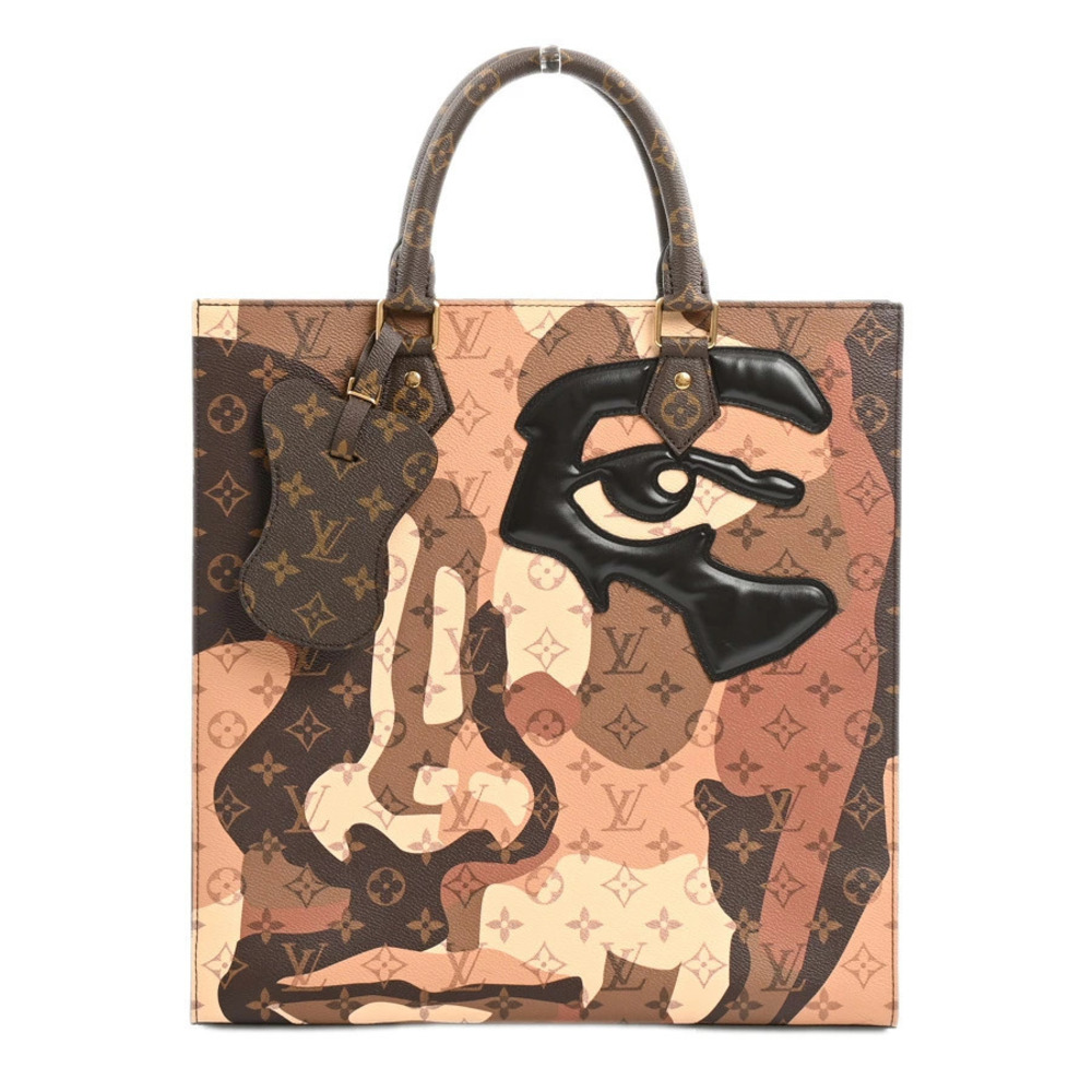 Louis Vuitton Sac Plat NV Tote Bag Leather Brown